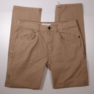 Western Welder Outfitting Canvas Cotton Pants Brown Mens Size 36x33 (flaw read)